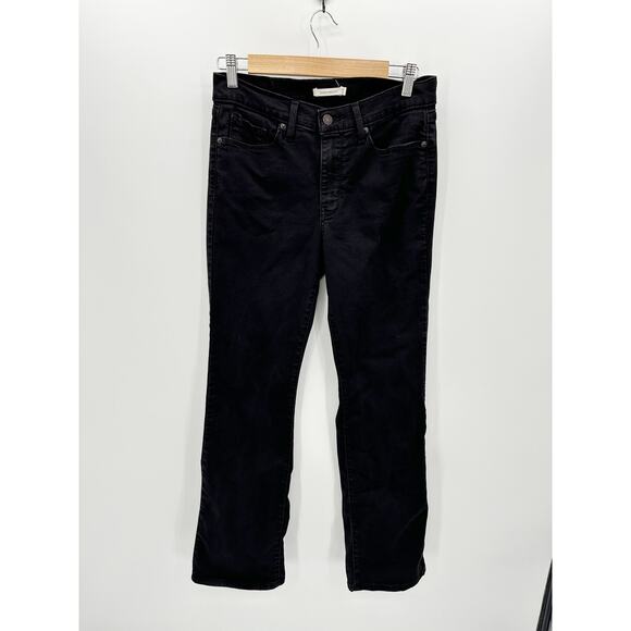 Levi's Women Black Classic Boot Denim Jeans Cotton Blend Stretch Size 6 - Picture 1 of 9